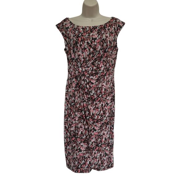 Connected Apparel Sleeveless Ruched Stretch Dress Sz 8 - Picture 4 of 12